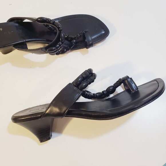Ann Marino Black Sandals Size 7 - Picture 4 of 9